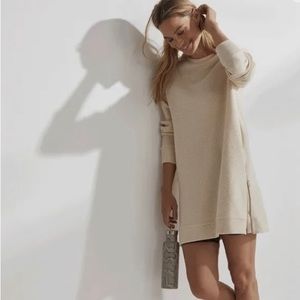 Anthropologie’s Varley Albret Dress, Side Zip- Oatmeal Marl, Small NWT.